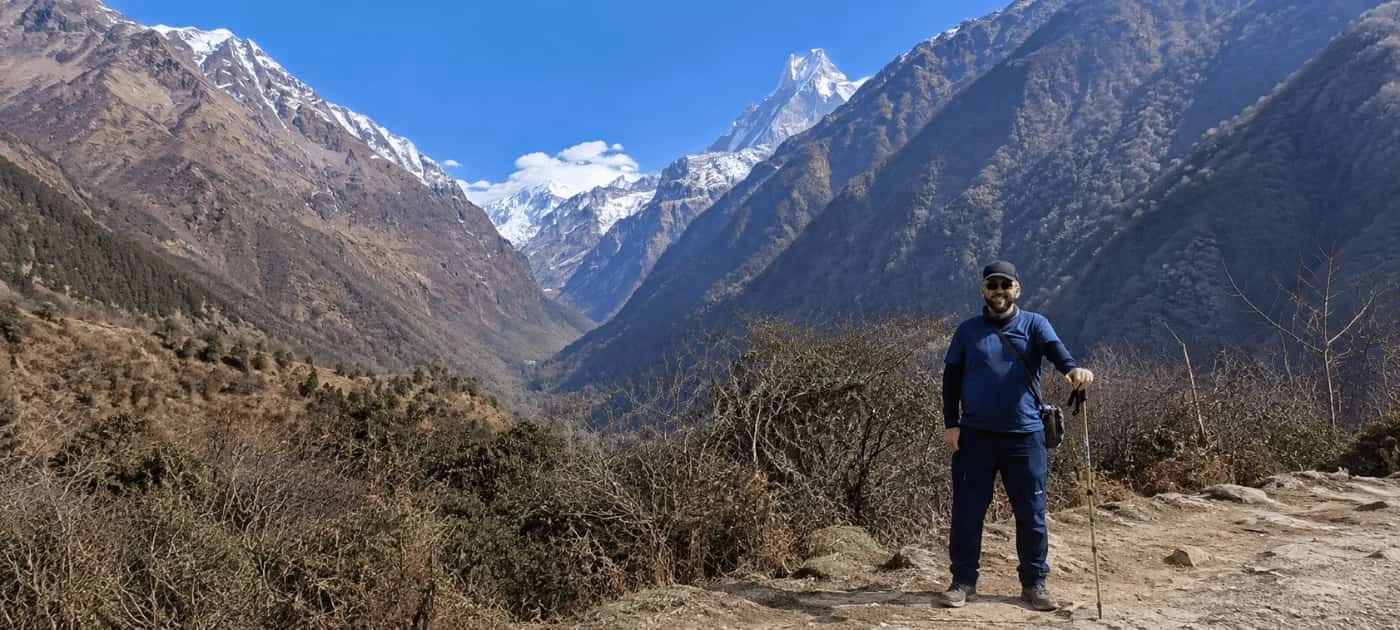 Senior Trekker doing ABC Trek