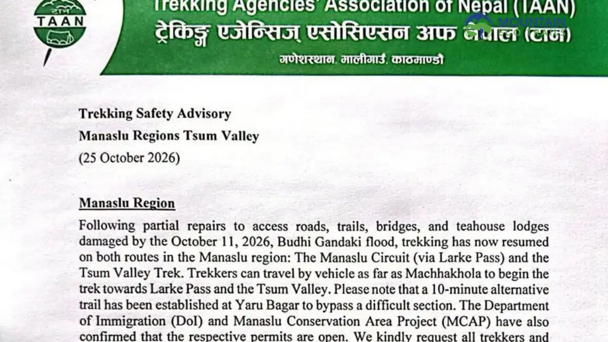 Manaslu Circuit Trek after Flood