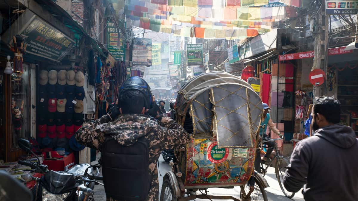 Thamel City in Kathmandu