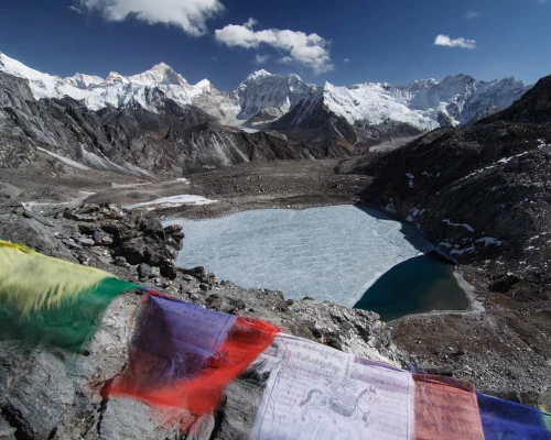 Frozen Lake Below Kongma La Pass