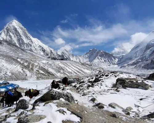 Gorakshep On The Route To Three Passes