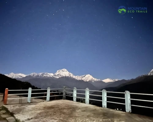 Night View Of Dhaulagiri From Ghorepani