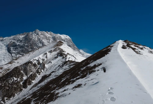Yala Peak Climbing Route from Base Camp